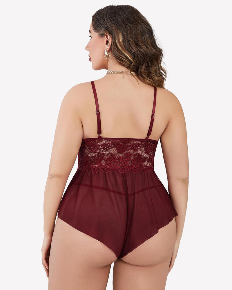 Plus Size Lingerie Lace Bodysuit Lingerie Sets-Plus size - Tophatter Daily Deals