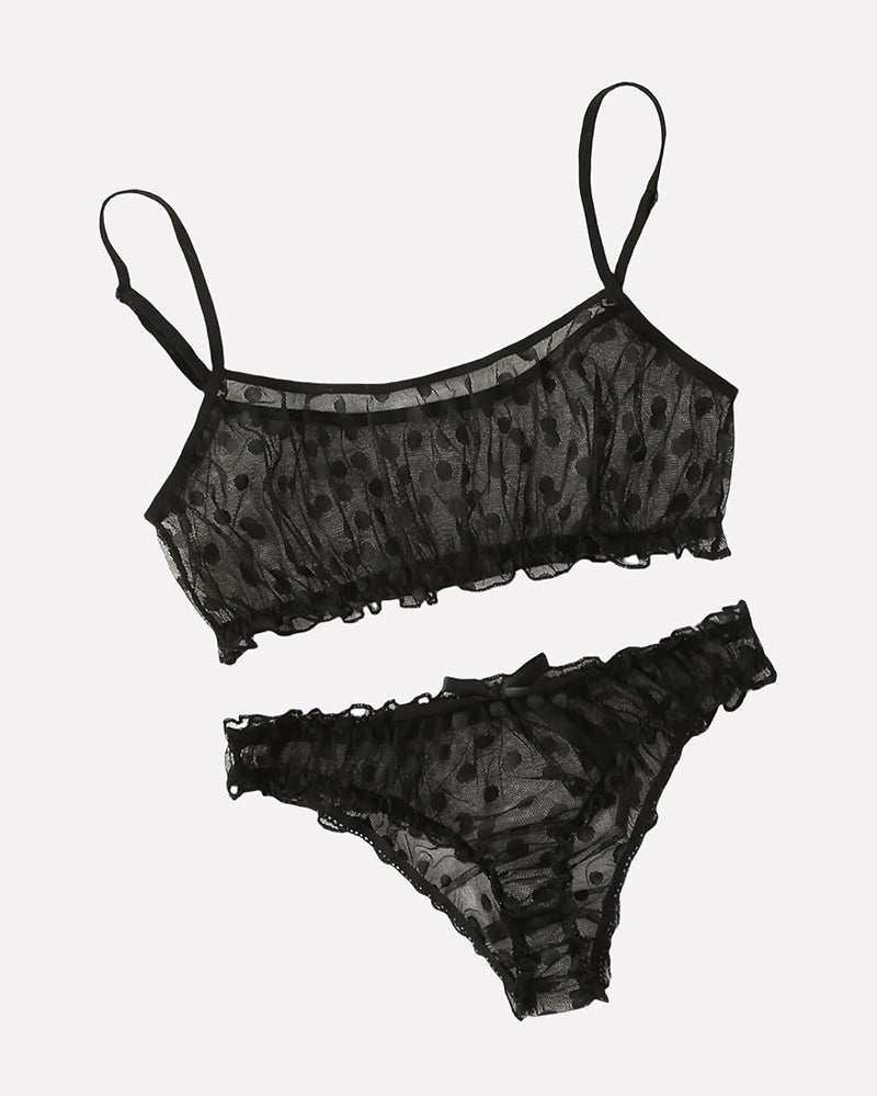 Mesh Lingerie Bra and Panty Set Lingerie Sets-Bra Sets - Tophatter Daily Deals