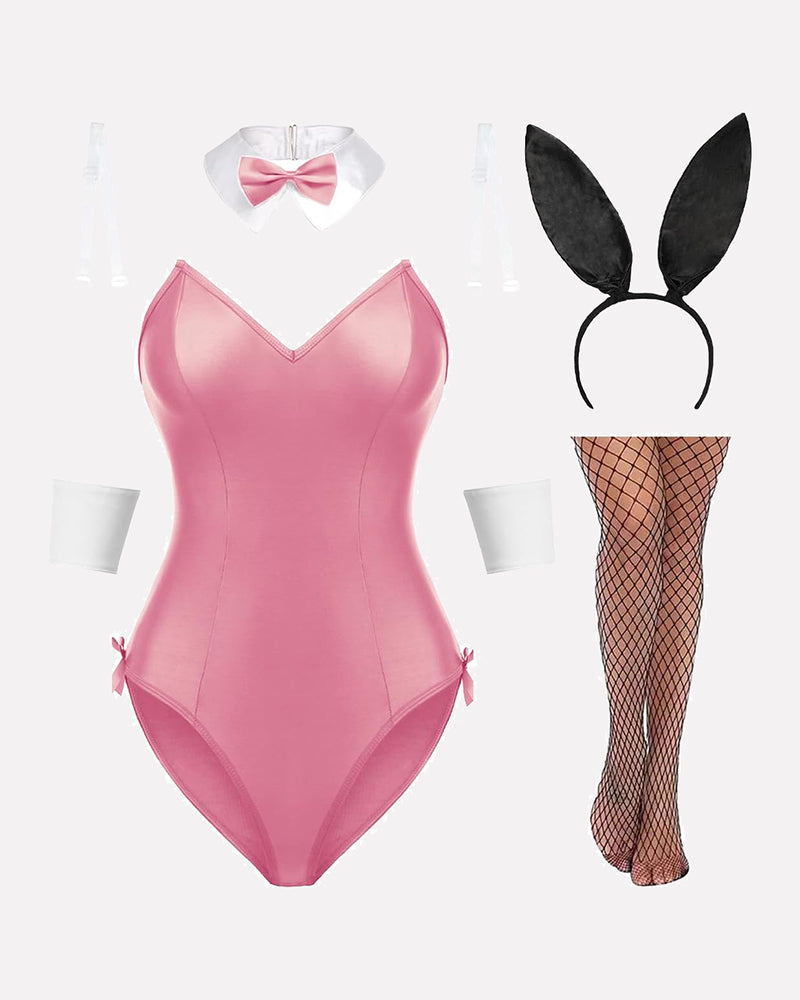 Bunny Costume Lingerie Sets Pink Lingeries-Bodysuits - Tophatter Daily Deals