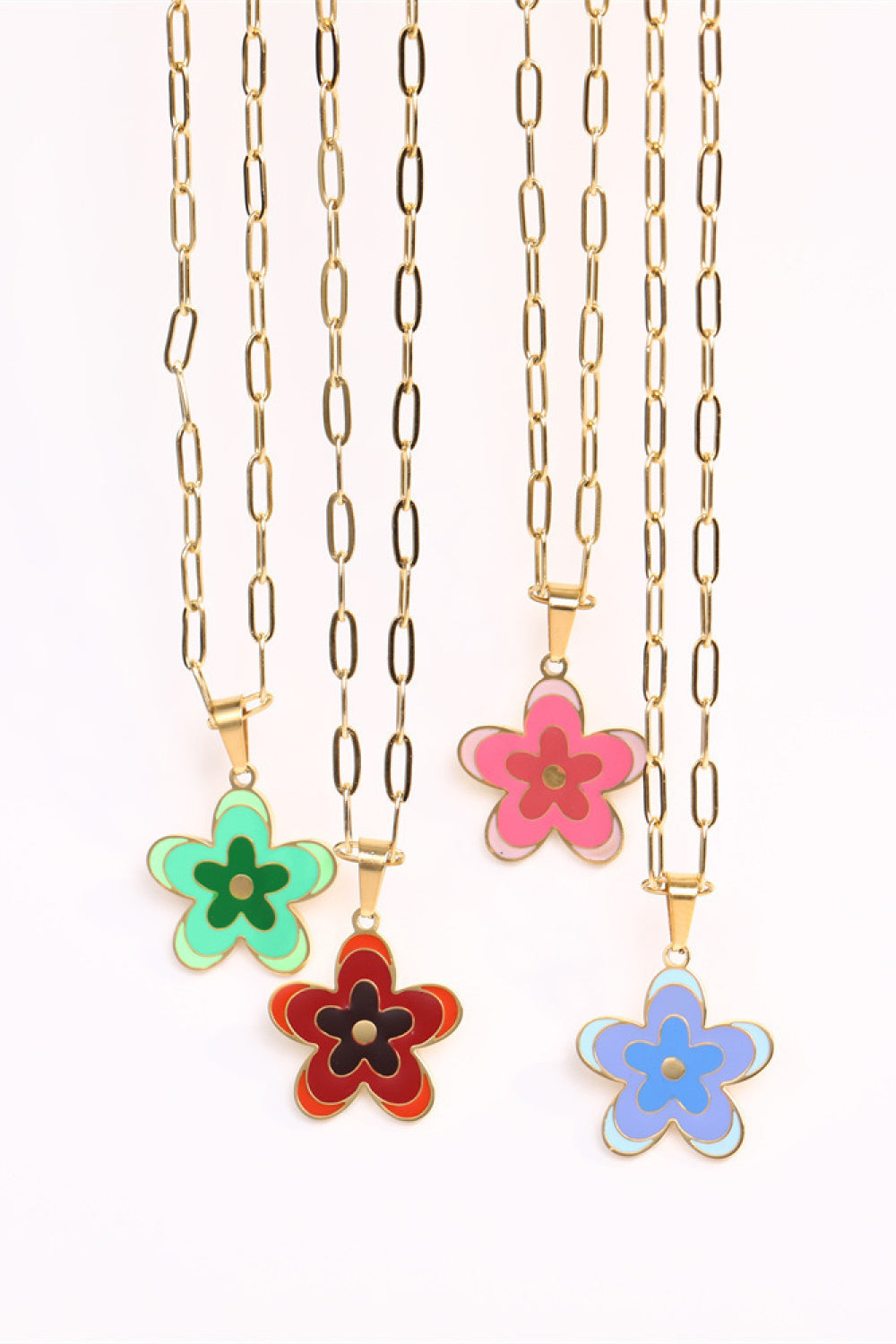 Flower Pendant Stainless Steel Necklace Necklaces - Tophatter Daily Deals