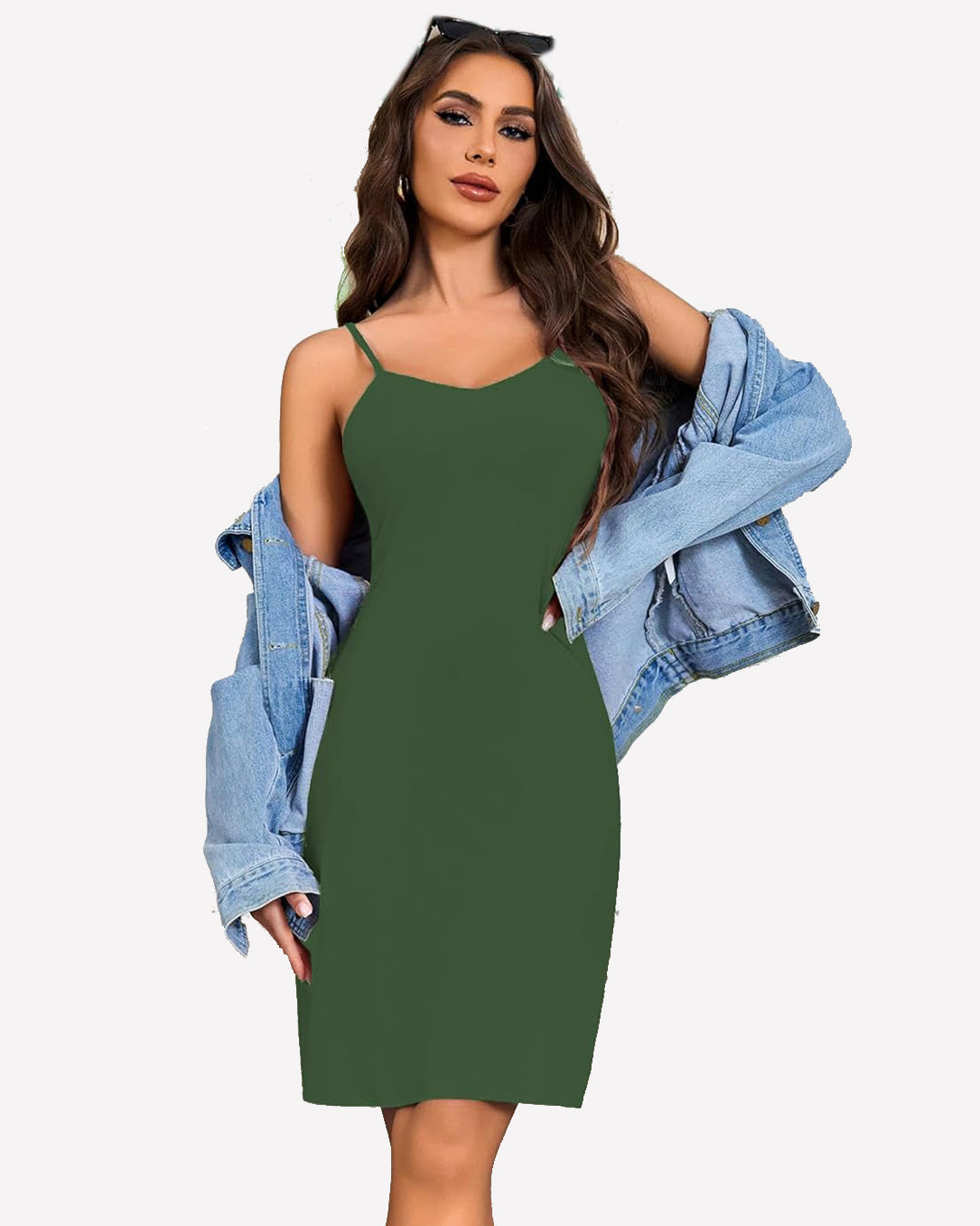 Print Full Slips Chemise Dress Army Green Sleepwears-nightgowns - Tophatter Daily Deals