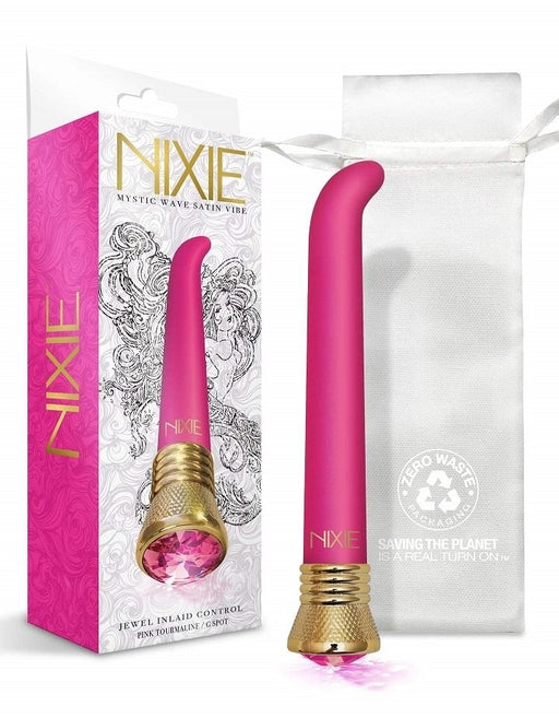 Nixie Jewel Satin G Vibe Pink Tourmaline 7 Inch Waterproof Multi-Speed Vibrator > Sex Toys For Ladies > G-Spot Vibrators - Tophatter Daily Deals