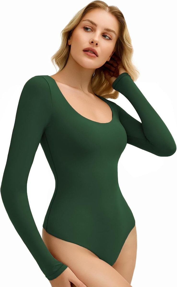 Scoop Neck Bodysuit Shapewear Going Out Tops Shaperwear-bodysuit - Tophatter Daily Deals