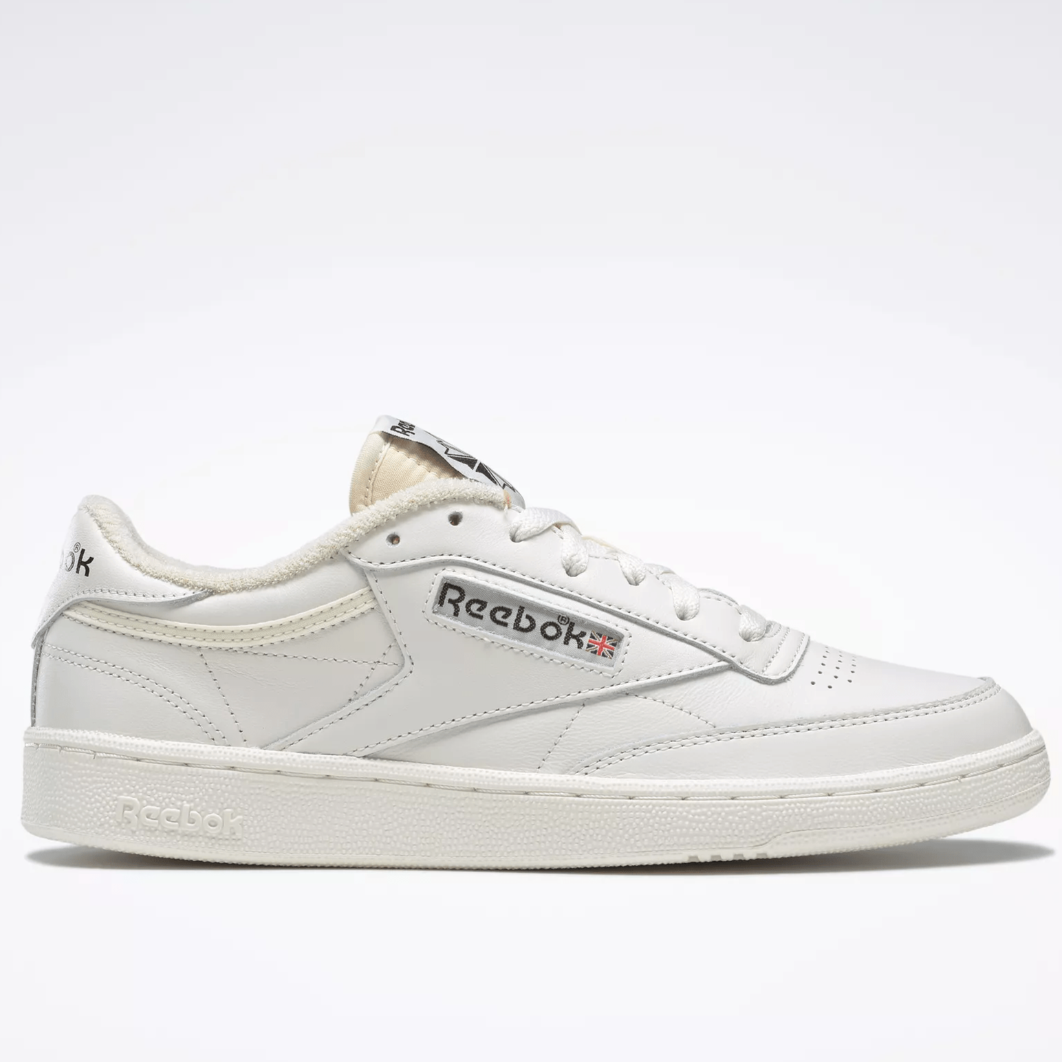 Reebok Men's Club C 85 Vintage Shoes - Chalk/Chalk/Black Chalk Black Footwear - Tophatter Daily Deals
