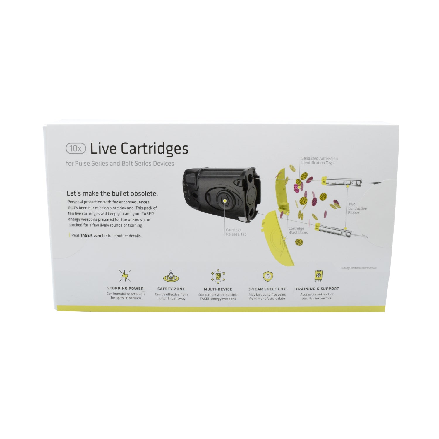 10-Pack of Live Cartridges for TASER C2/Bolt/Pulse/Pulse+ Cartridge - Tophatter Daily Deals