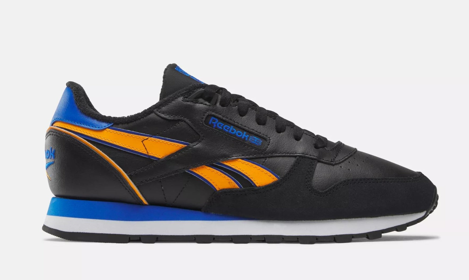 Reebok Men's Classic Leather Shoes - Cblack/Shoora/Elecob Cblack Shoora Elecob Footwear - Tophatter Daily Deals
