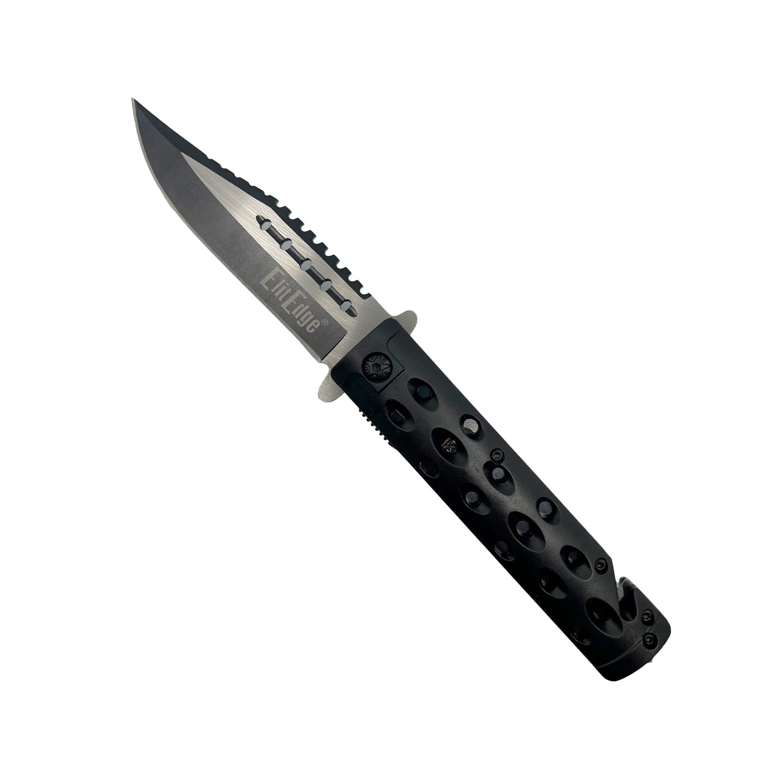 ABS Spring Assisted Rescue Knife Black - Tophatter Daily Deals