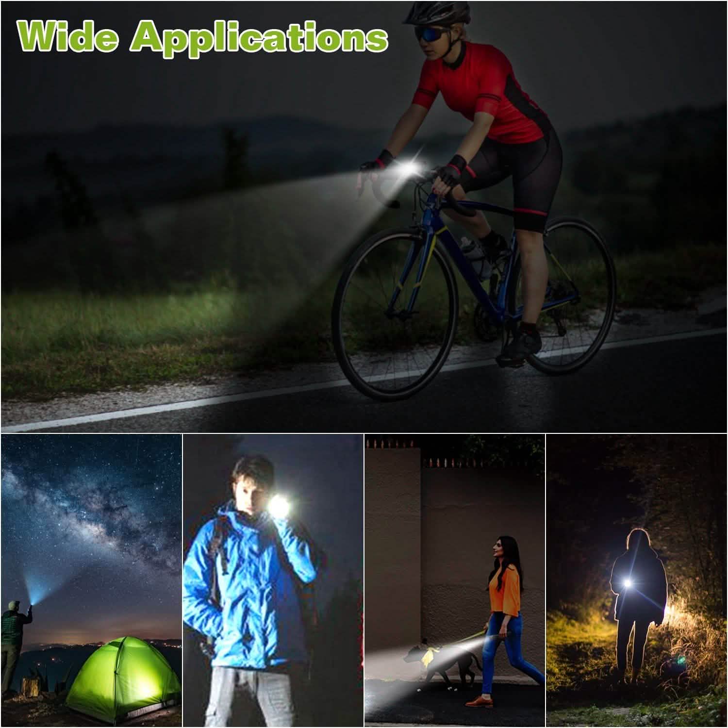 1000LM Bike Front Light Rechargeable Handlebar Head Light with 6 Lighting Modes Outdoor Recreation - Tophatter Daily Deals
