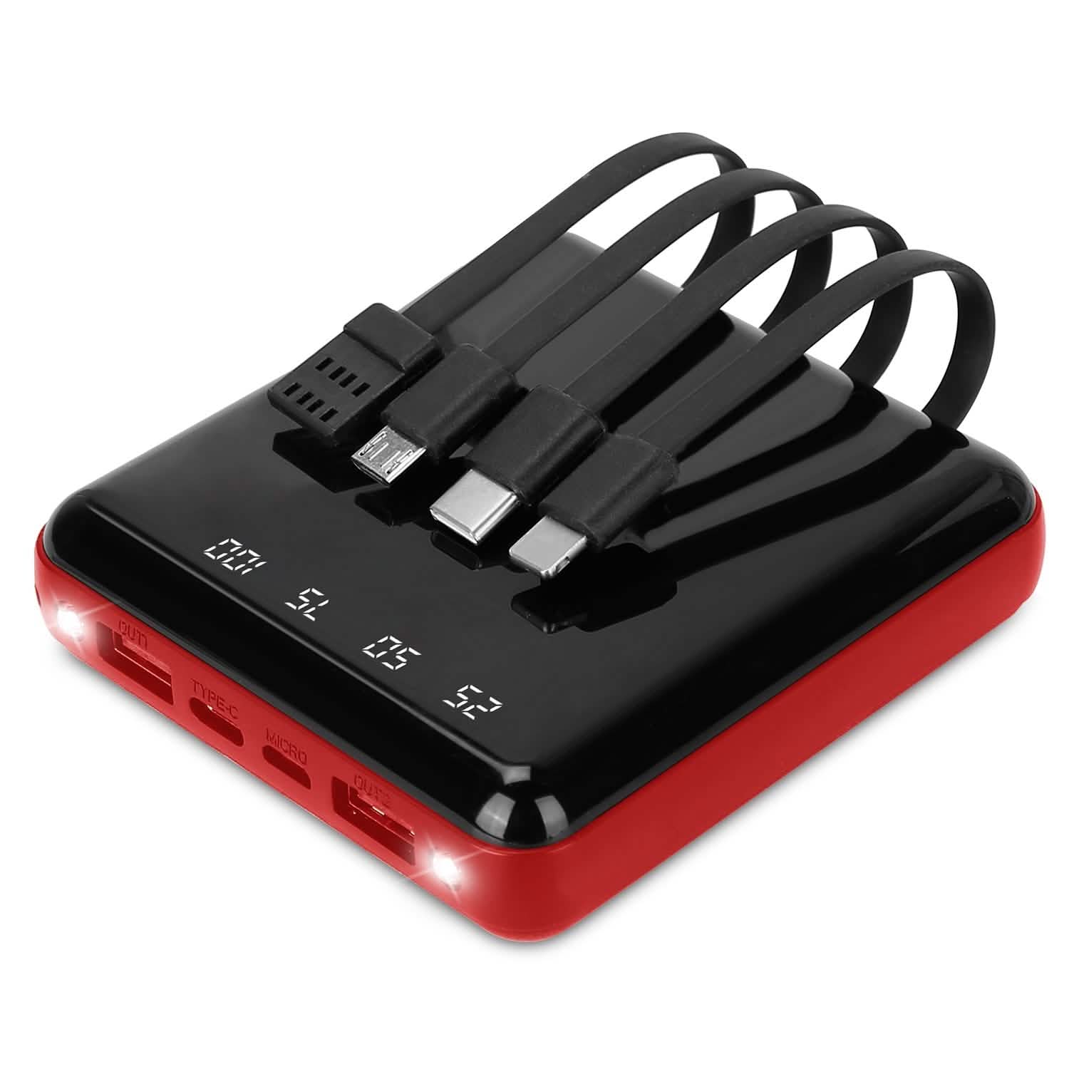 1000mAh Portable Charger Power Bank Red Mobile Accessories - Tophatter Daily Deals