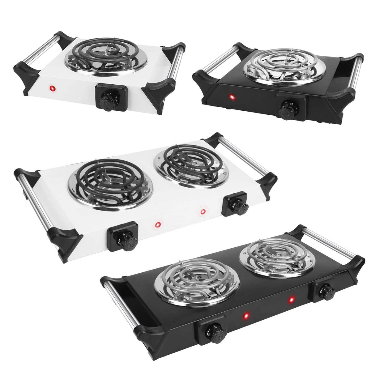 1000W Electric Burner Portable Coil Heating Hot Plate Stove Countertop Kitchen Appliances - Tophatter Daily Deals