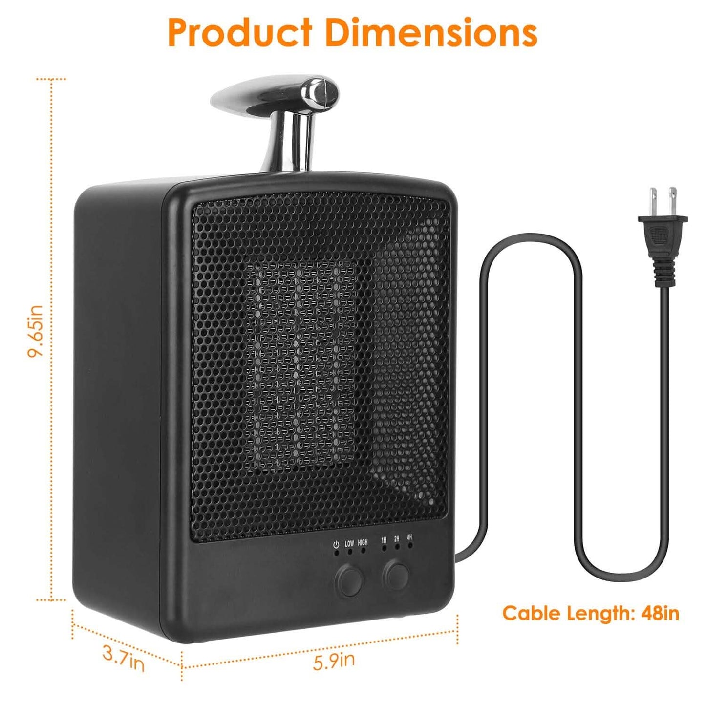 1000W Portable Electric Space Heater Household Appliances - Tophatter Daily Deals