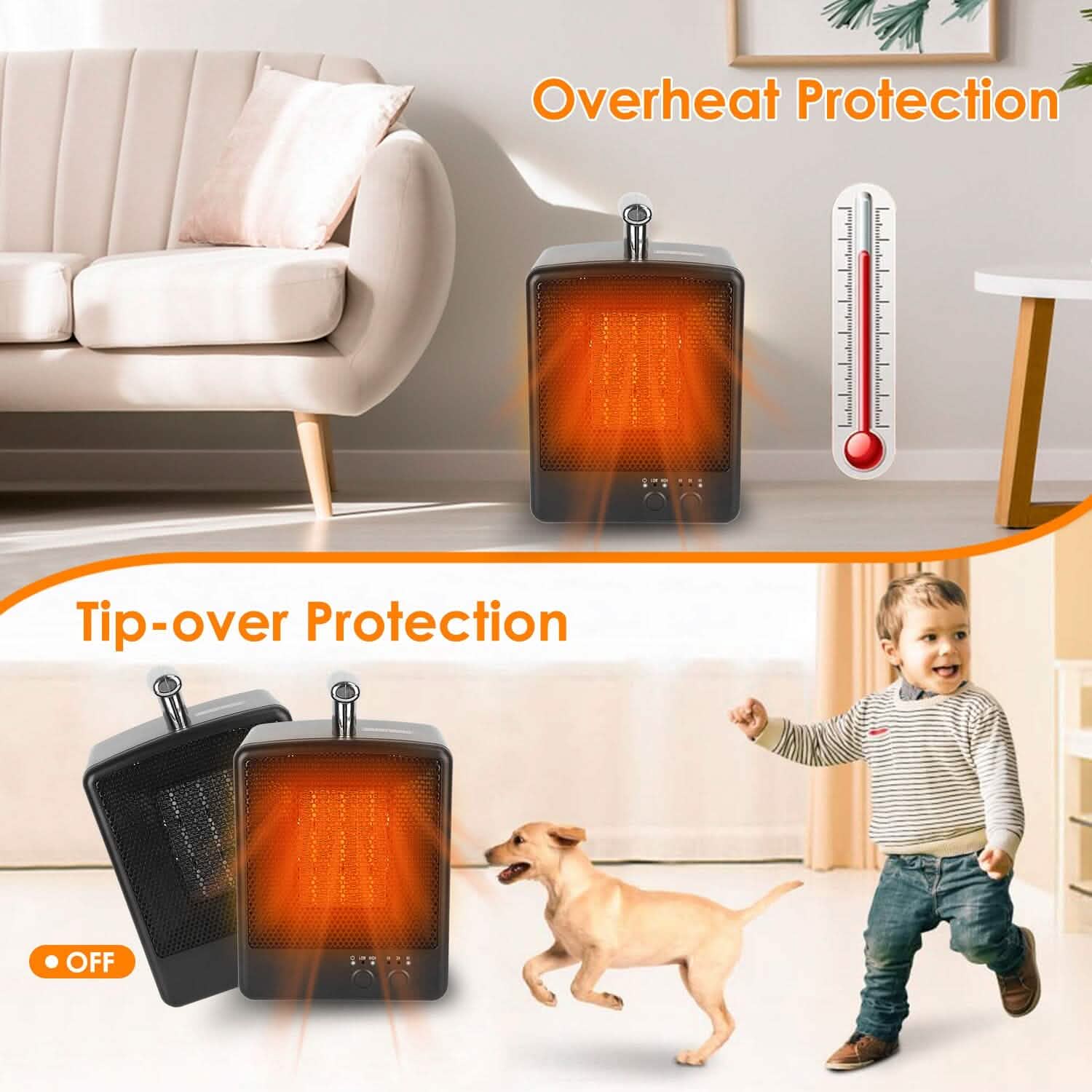 1000W Portable Electric Space Heater Household Appliances - Tophatter Daily Deals