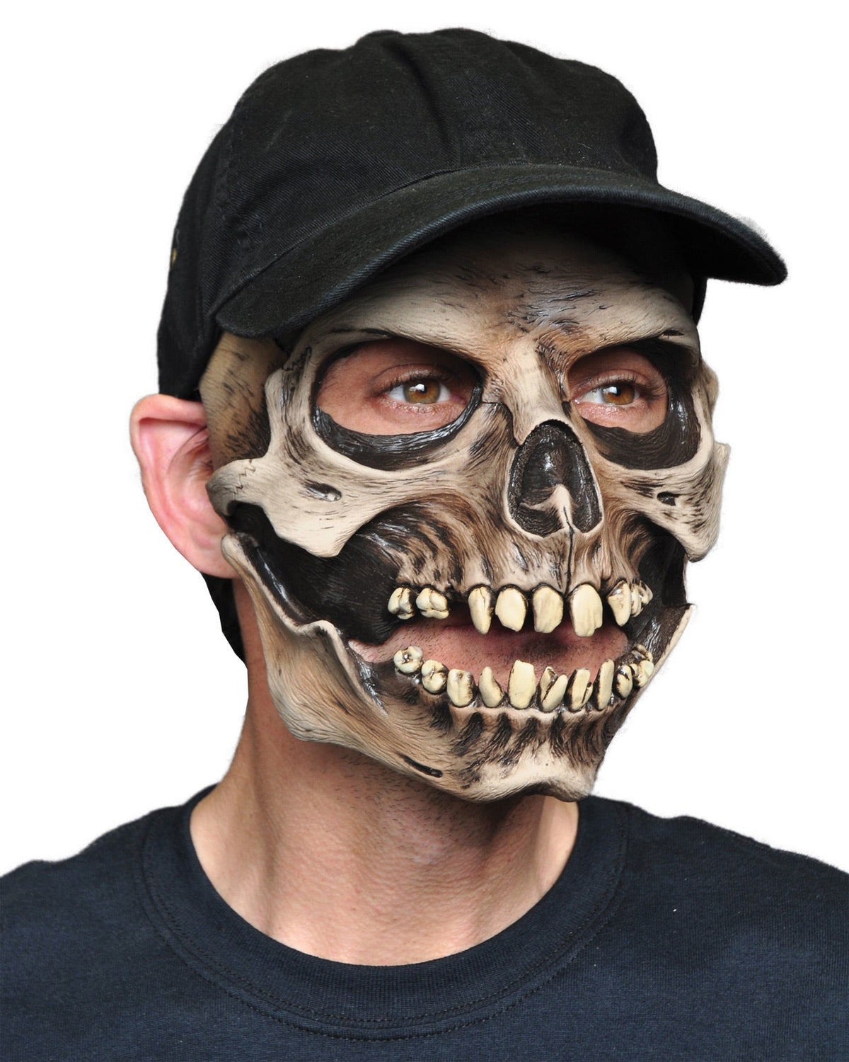 Skull Latex Mask with Cap Halloween Skeleton Decorations - Tophatter Daily Deals