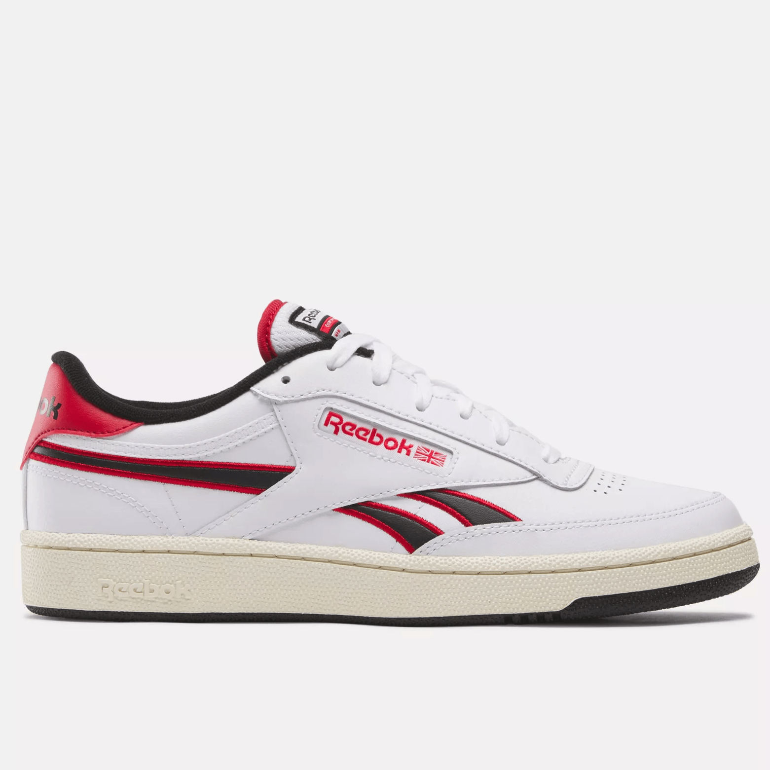 Reebok Men's Club C Revenge Shoes - White/Vectorred/Black White Vectorred Black Footwear - Tophatter Daily Deals