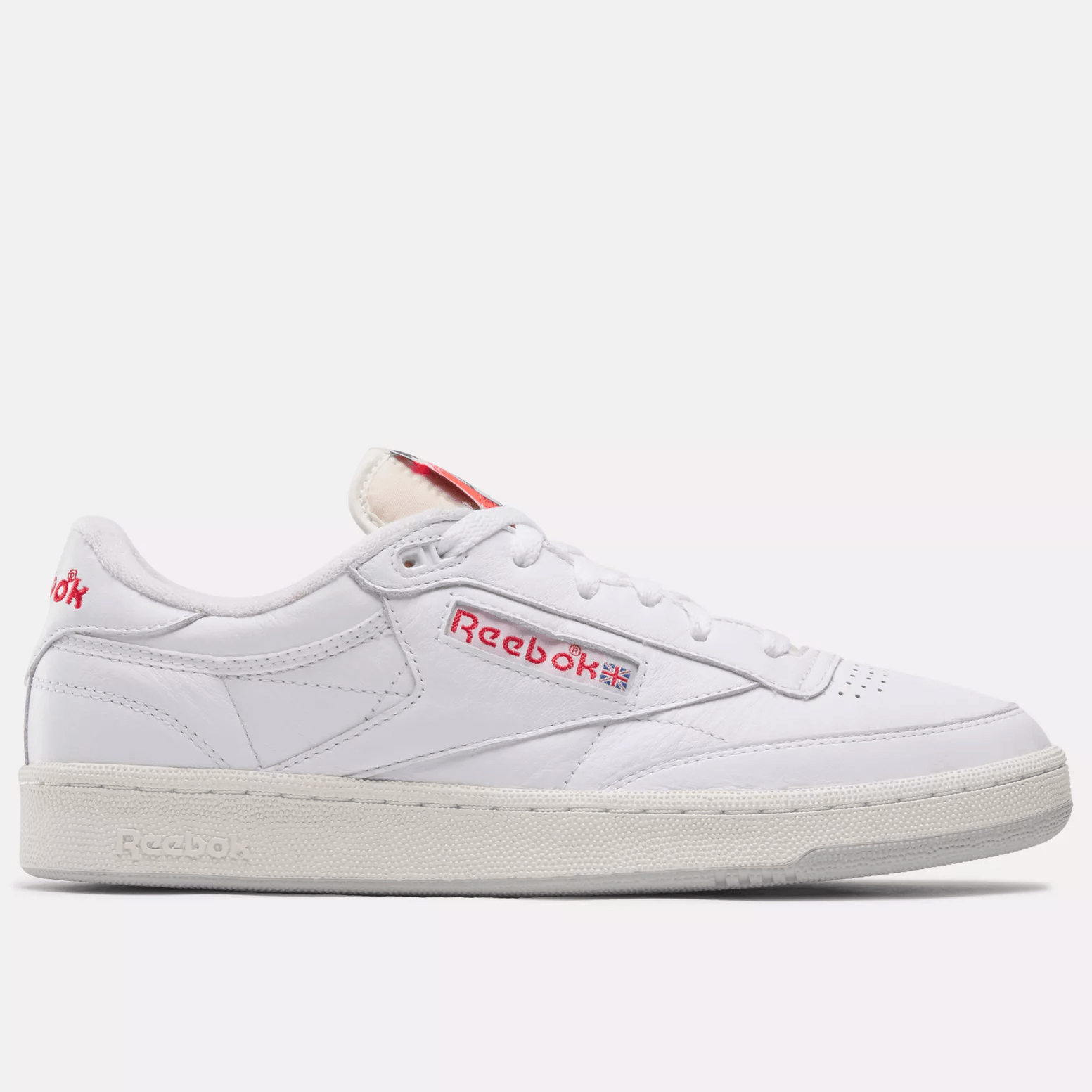 Reebok Men's Club C 85 Vintage Shoes - White/Chalk/Vectorred White Chalk Vectorred Footwear - Tophatter Daily Deals