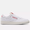 Reebok Men's Club C 85 Vintage Shoes - White/Chalk/Vectorred White Chalk Vectorred Footwear - Tophatter Daily Deals