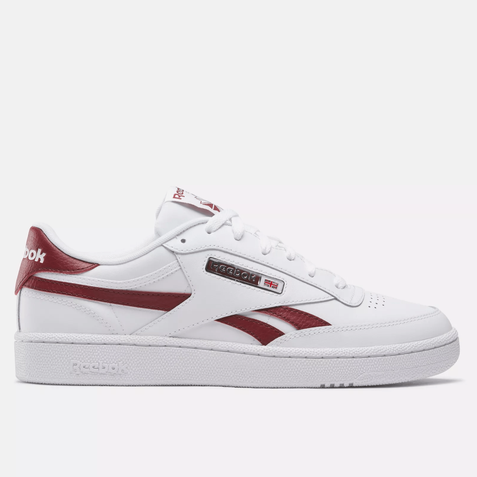 Reebok Men's Club C Revenge Shoes - White/Richmarooon/White White Richmarooon White Footwear - Tophatter Daily Deals