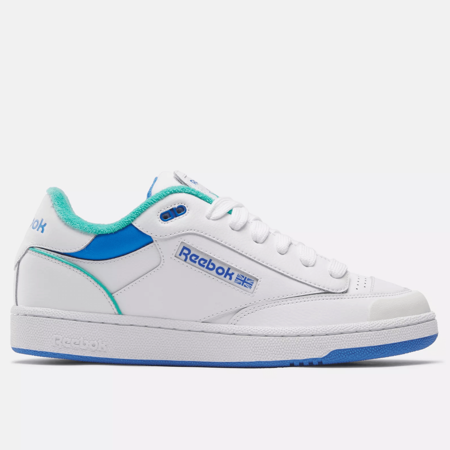Reebok Men's Club C Bulc Shoes - White/Unleashedgreen/Kineblue White Unleashedgreen Kineblue Footwear - Tophatter Daily Deals