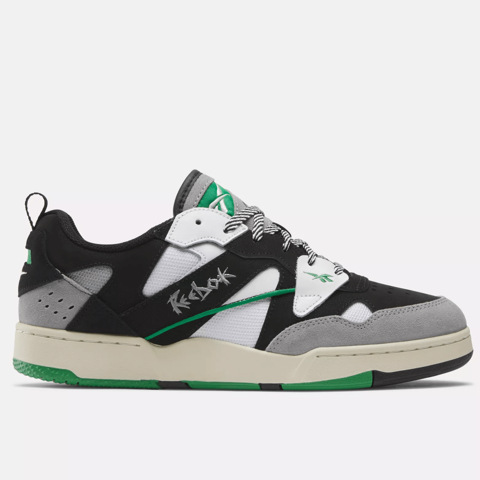 Reebok Men's Bb 4000 II ‘96 Shoes - Black/White/Glengreen Black White Glengreen Footwear - Tophatter Daily Deals