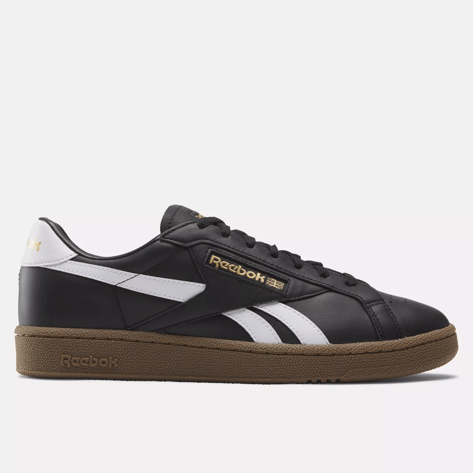 Reebok Men's Club C Grounds Uk Shoes - Black/White/Gum Black White Gum Footwear - Tophatter Daily Deals