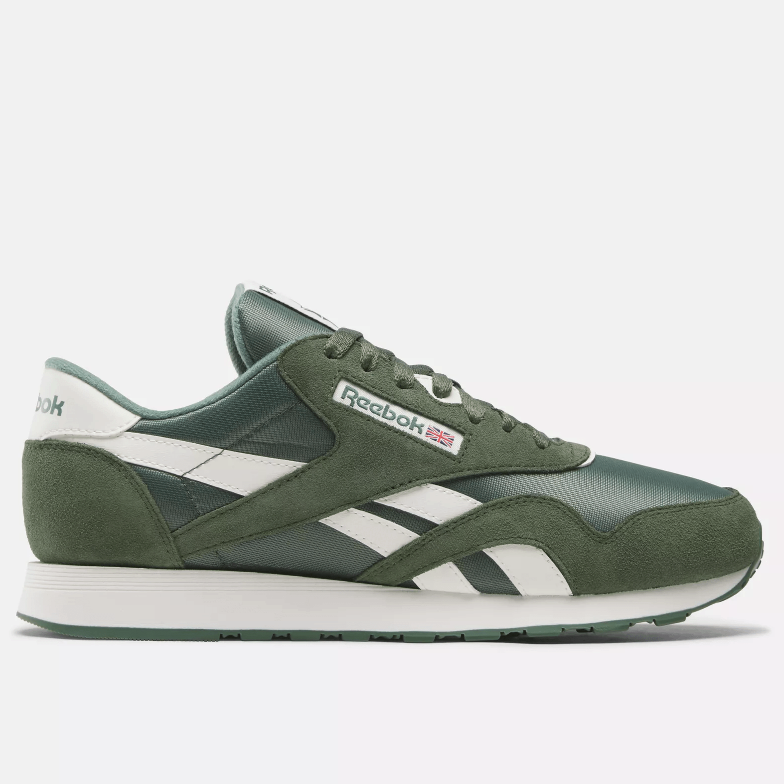 Reebok Men's Classic Nylon Shoes - Escape Green/Escape Green/Chalk Escape Green Escape Green Chalk 10 Footwear - Tophatter Daily Deals