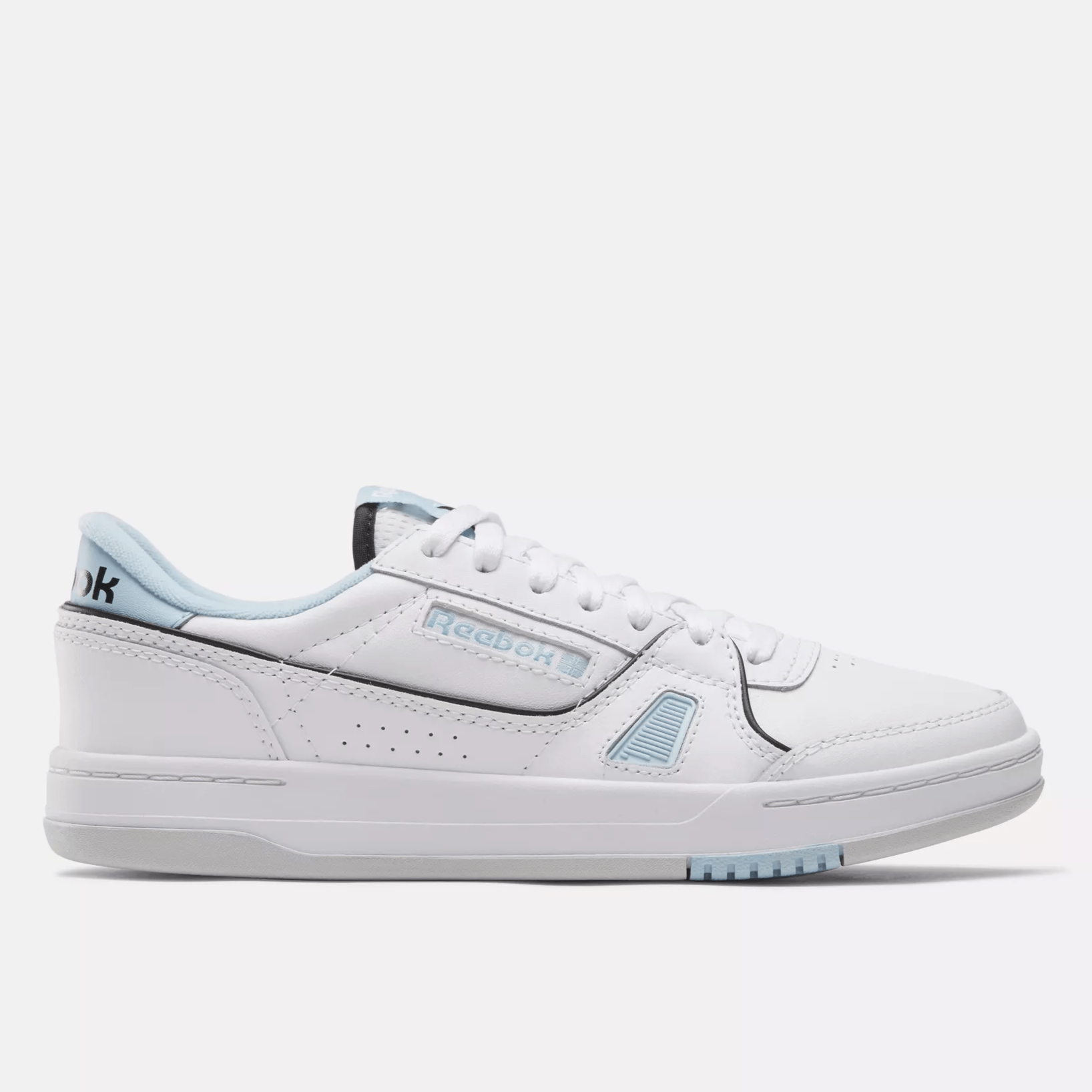 Reebok Men's Lt Court Shoes - White/Softblue/Black White Softblue Black Footwear - Tophatter Daily Deals