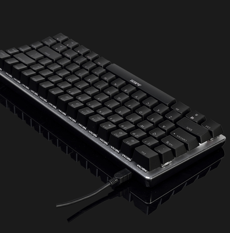 Black AK33rgb mechanical keyboard game keyboard desktop notebook full key no rush to eat chicken artifact keyboard Matte black axis 0 - Tophatter Daily Deals
