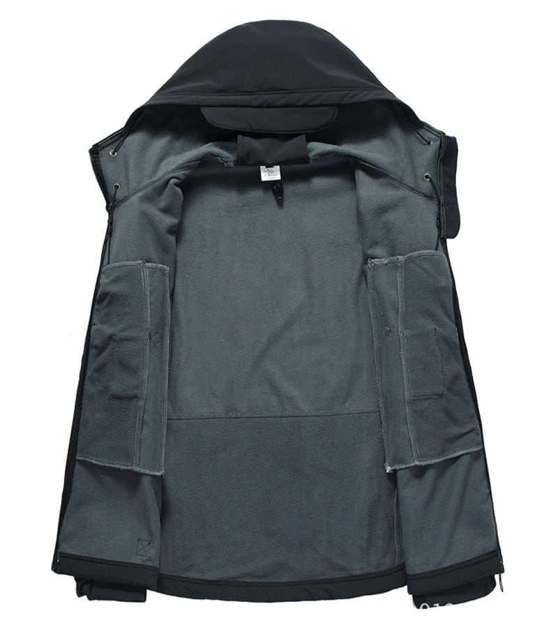 Waterproof Men's Outdoor Jacket - Military Cut, Poly Blend - Tophatter Daily Deals
