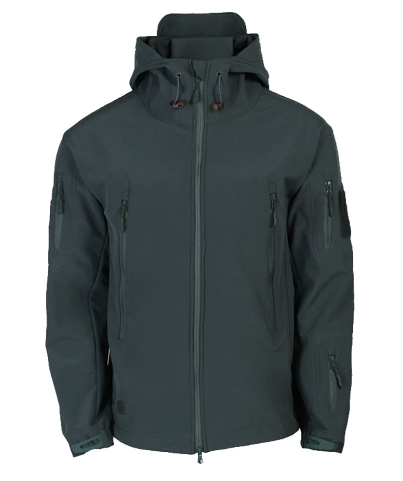 Waterproof Men's Outdoor Jacket - Military Cut, Poly Blend - Tophatter Daily Deals