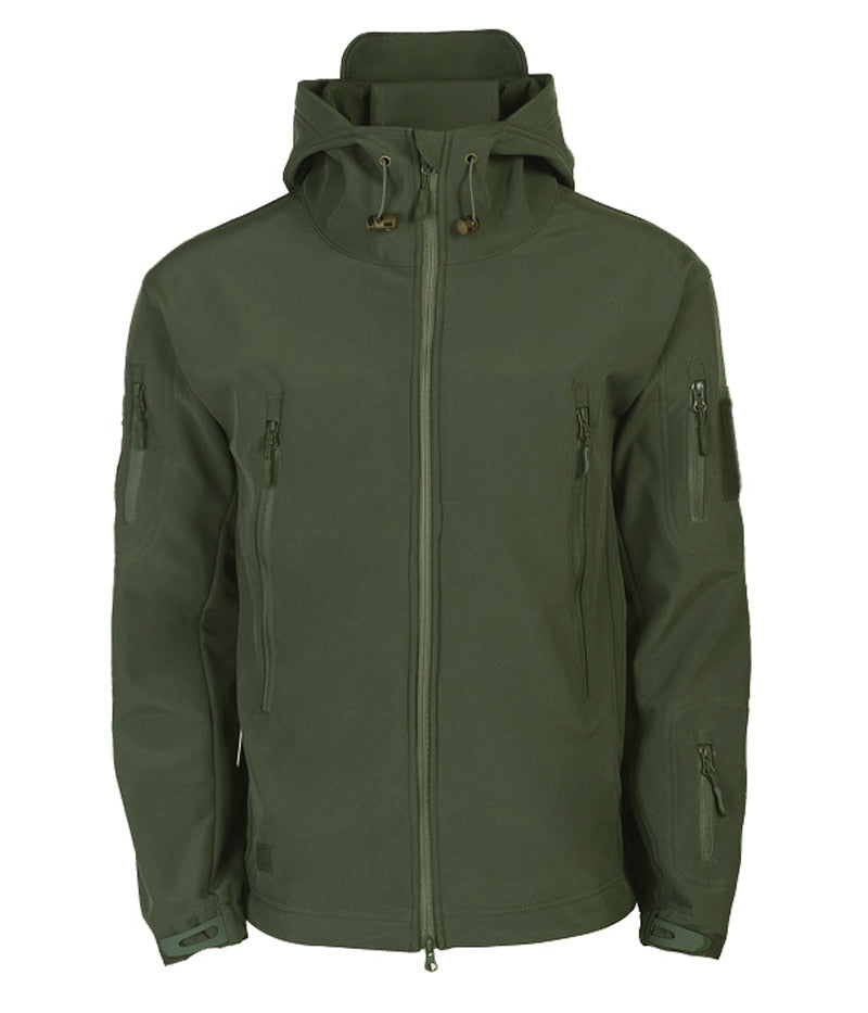 Waterproof Men's Outdoor Jacket - Military Cut, Poly Blend - Tophatter Daily Deals