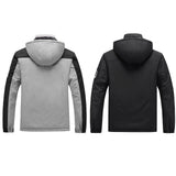 Waterproof Men's Rain Jacket - Hooded Colorblock, Packable - Tophatter Daily Deals