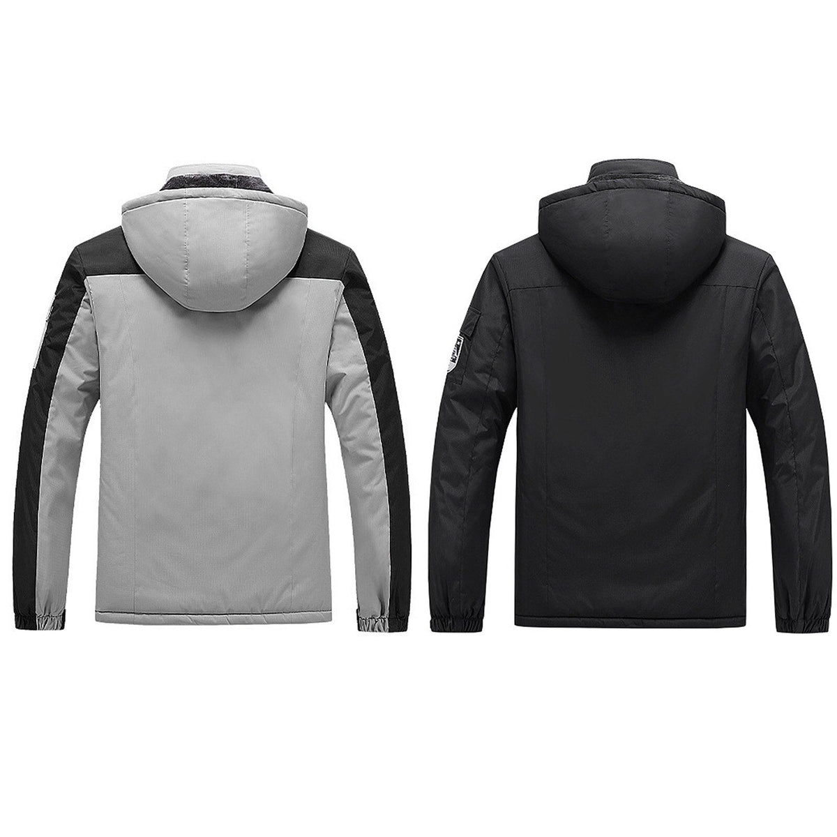 Waterproof Men's Rain Jacket - Hooded Colorblock, Packable - Tophatter Daily Deals