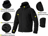 Windproof Men's Fleece Jacket - Hooded Insulating Hiking - Tophatter Daily Deals