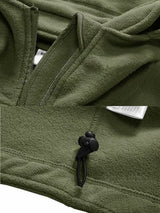 Windproof Men's Fleece Jacket - Hooded Insulating Hiking - Tophatter Daily Deals