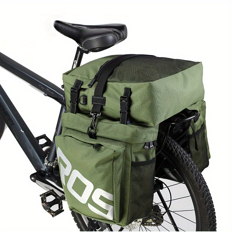 3-in-1 Bicycle Rear Capacity Rack Pannier Bag Sports & Fitness > Bikes & Accessories > Bicycle Bags - Tophatter Daily Deals