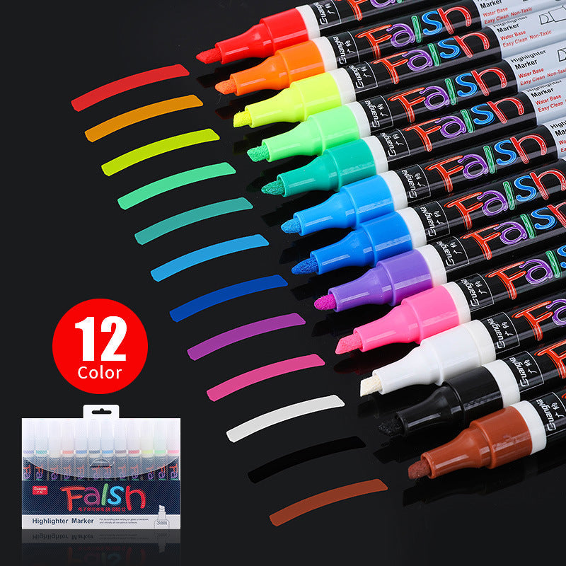 8-color electronic fluorescent plate 6MM highlighter 0 - Tophatter Daily Deals
