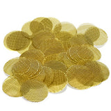 100x Brass Gold Tobacco Pipe Screens - 3/4" Smoking Accessories - Tophatter Daily Deals