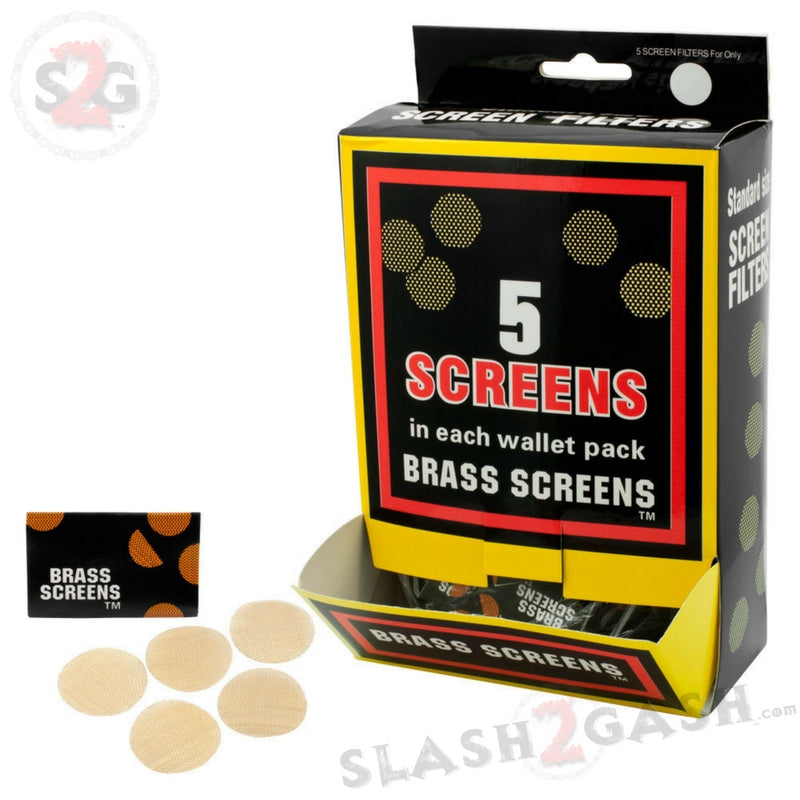 100x Brass Gold Tobacco Pipe Screens - 3/4