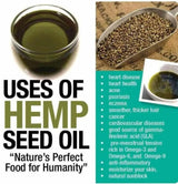 100% ORGANIC UNREFINED HEMP SEED OIL (PURE COLD PRESSED) Massage Oil - Tophatter Daily Deals