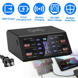 100W USB Charging Station 8-Port Charging Hub Mobile Accessories - Tophatter Daily Deals
