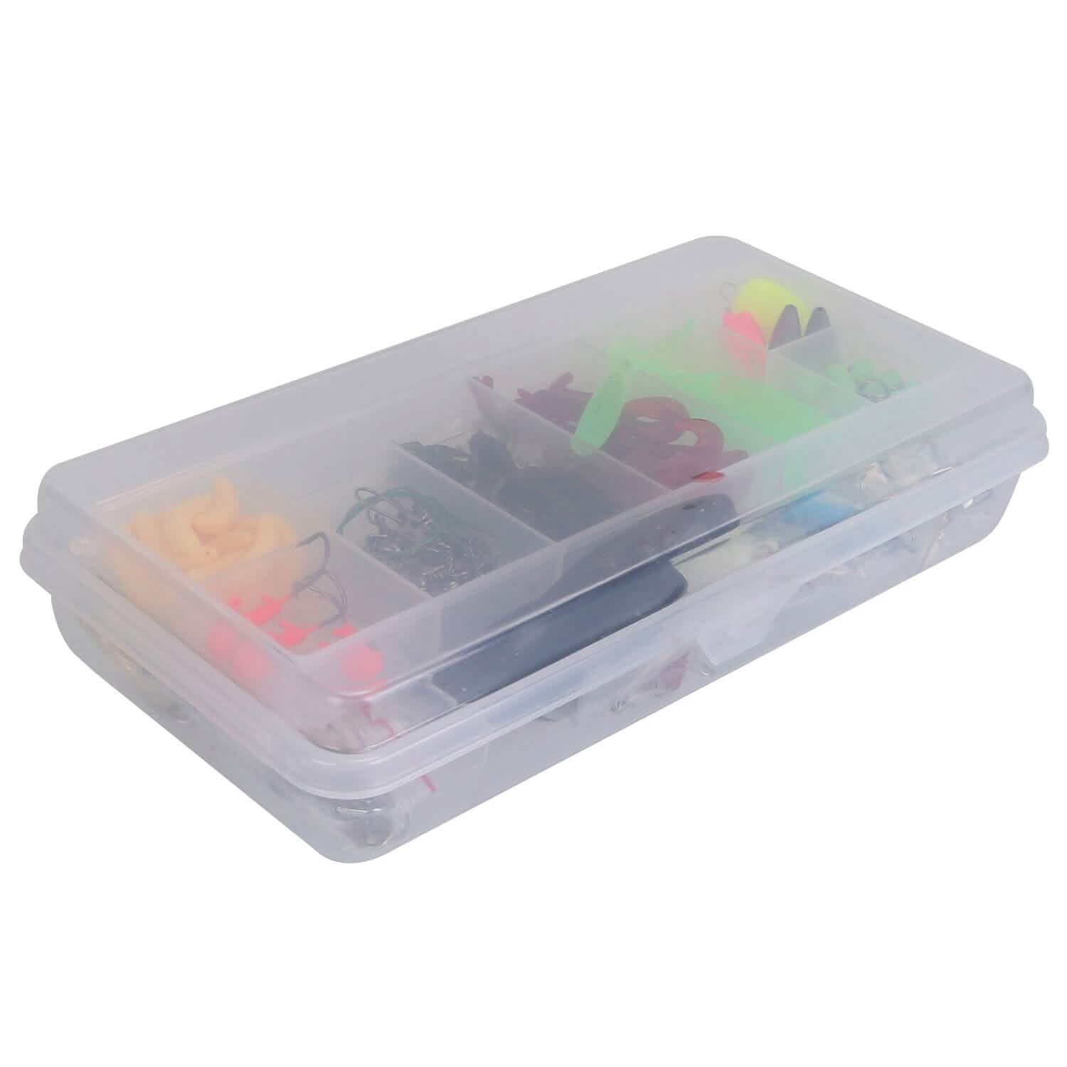 101-Pieces: Fishing Lure Kit Soft Plastic Fishing Baits Set with Soft Worms Crankbaits Box Outdoor Recreation - Tophatter Daily Deals