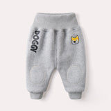 Baby winter plus velvet big PP pants Light Grey 0 - Tophatter Daily Deals