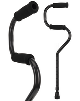 EZ Get-Up From Seat Cane: Extra Grip & Adjustable Black (max height 42") Sitting Canes - Tophatter Daily Deals