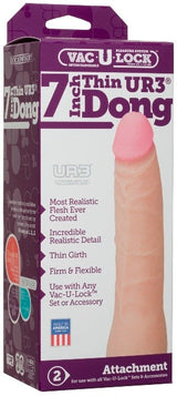 Vac-U-Lock 7 Inch Ultraskyn Thin Dong Vanilla Realistic Toy > Dildos > Slim Dildos - Tophatter Daily Deals