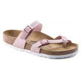 Birkenstock Mayari Birko-Flor Sandals Icy Metallic Old Rose 39 Medium Narrow Footwear - Tophatter Daily Deals
