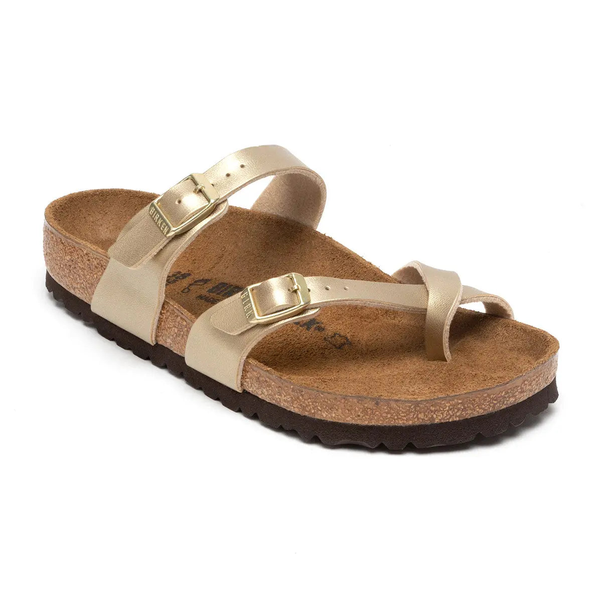 Birkenstock Mayari Birko-Flor Sandals Gold Regular Wide Footwear - Tophatter Daily Deals