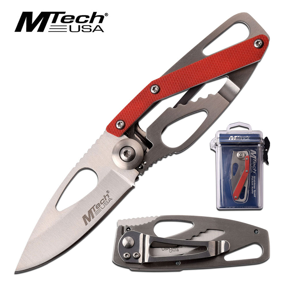 Mtech 5.6" Outdoor Folding Knife with Waterproof Case Tophatter's Spring Assisted Knives pocket knife - Tophatter Daily Deals