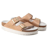 Birkenstock Women's Papillio Arizona Platform Natural Leather Sandals Footwear - Tophatter Daily Deals