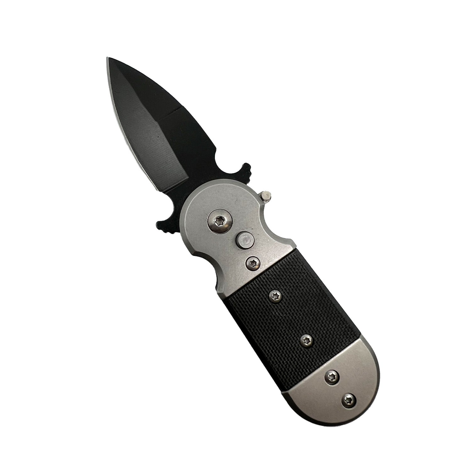 4.75” Automatic Knife With Safety Lock Black - Tophatter Daily Deals