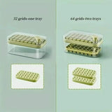 101oz. Ice Cube Tray Set - 64 Pcs Silicone Ice Cube Tray With Lid & Bin Kitchen Tools & Gadgets - Tophatter Daily Deals